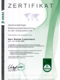 Sachverständiger für Schäden an der Gebäudetechnik bei Lauterbach Elektro in Oberkotzau